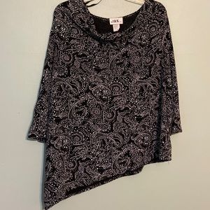Asymmetrical sparkle top